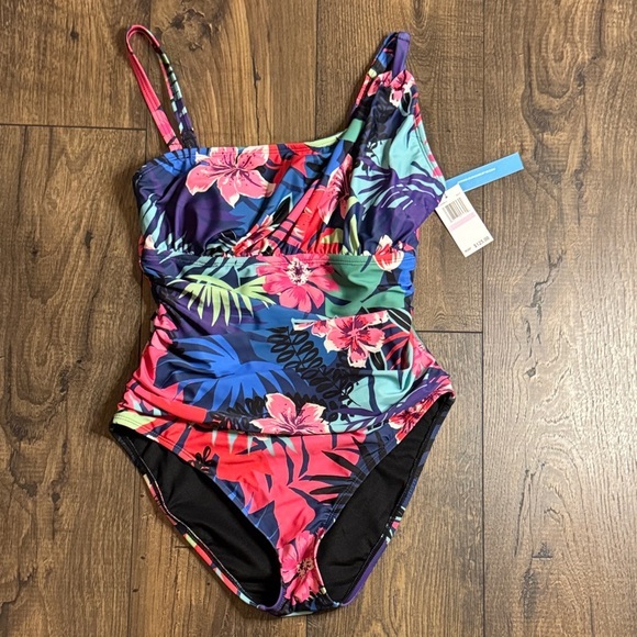 Bleu Rod Beattie Other - Bleu Rod Beattie Floral One Piece Swimsuit - Pink, Blue, Green Size 6